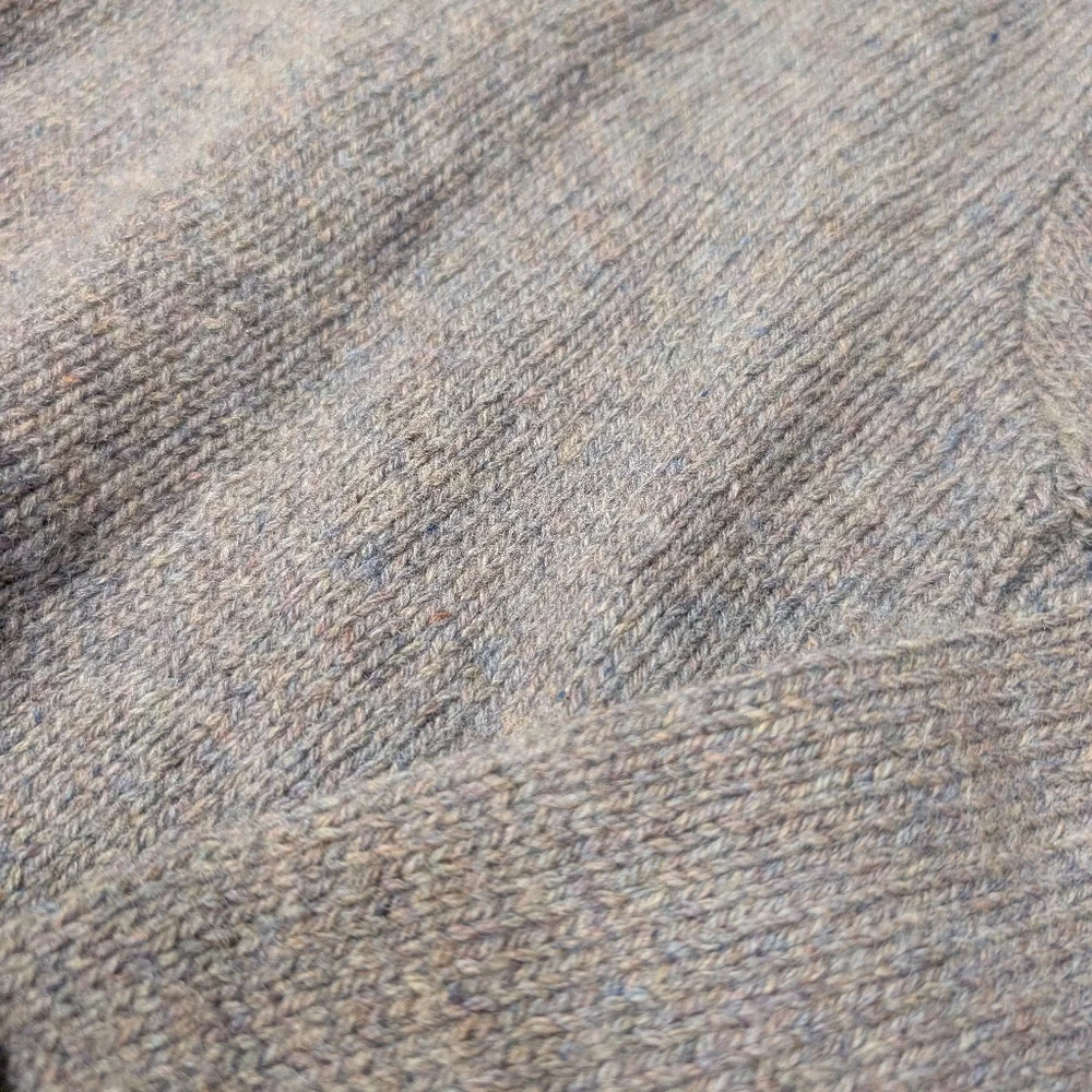 Vintage Mountain Wool Finalist Men's XL Knit Sweater USA Made Gray Cowl Neck‎